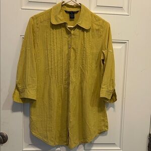 Antilia Femme Mustard Button-Up Shirt Jacket